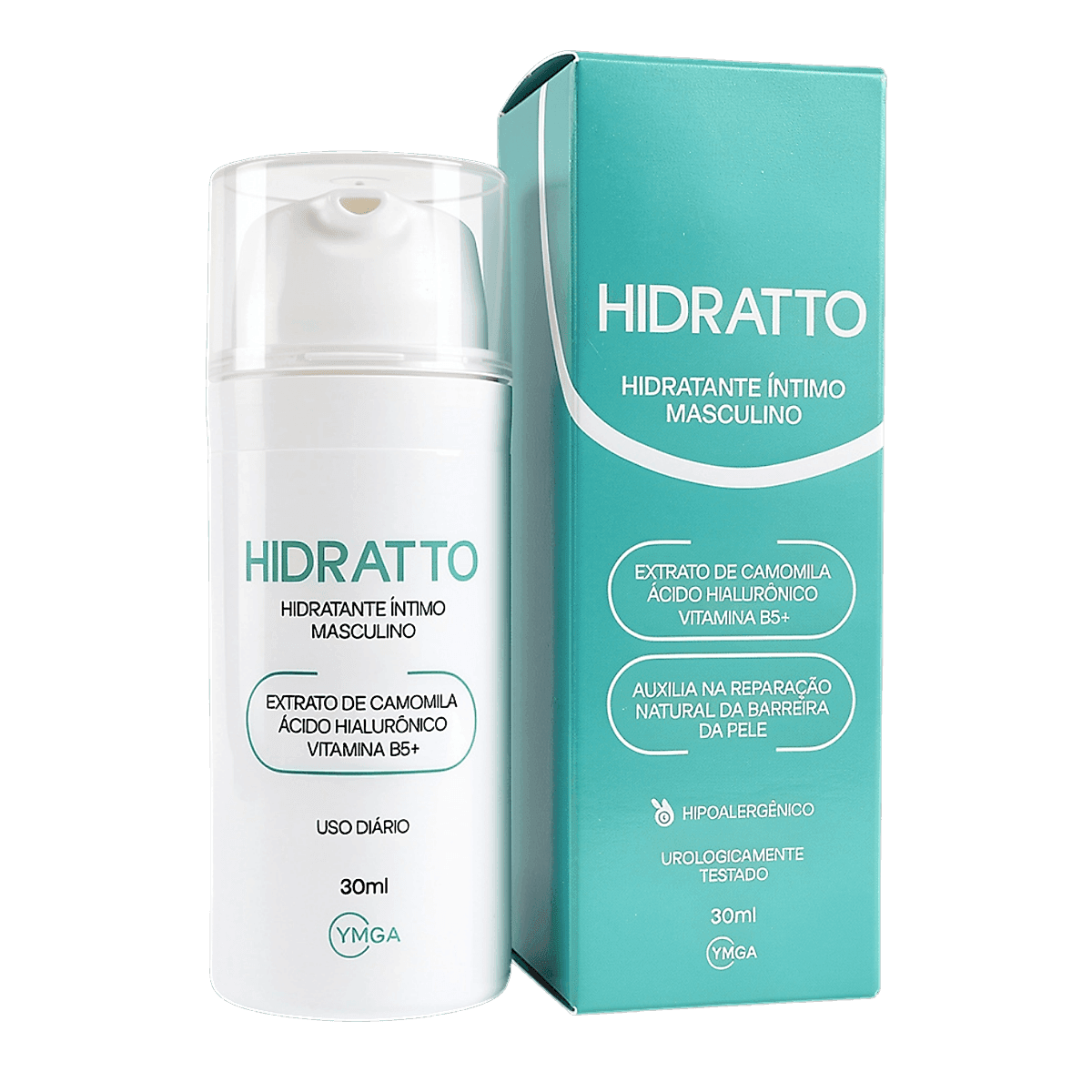Hidratto, hidratante íntimo masculino, frasco de 30 ml com a caixa
